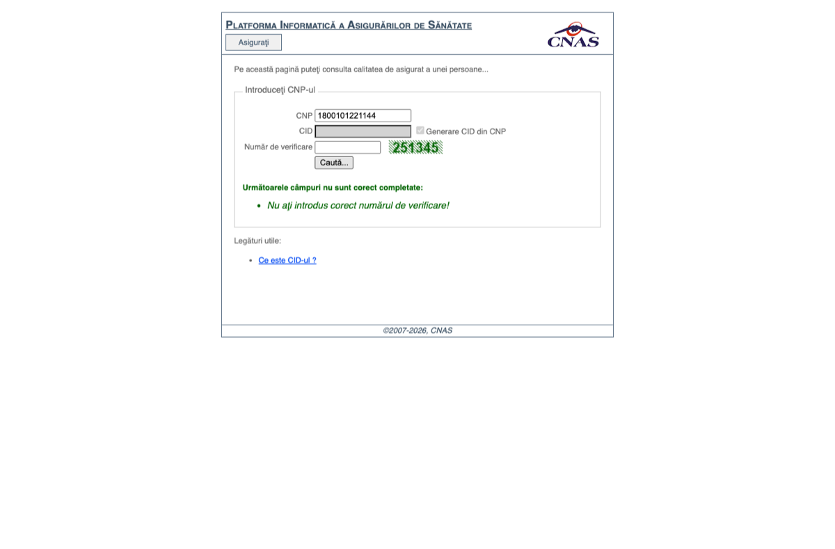 Apasă Verificare