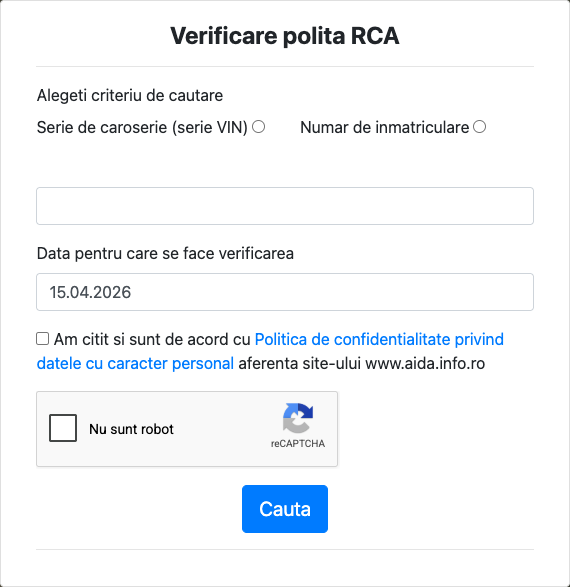 Deschide formularul de verificare