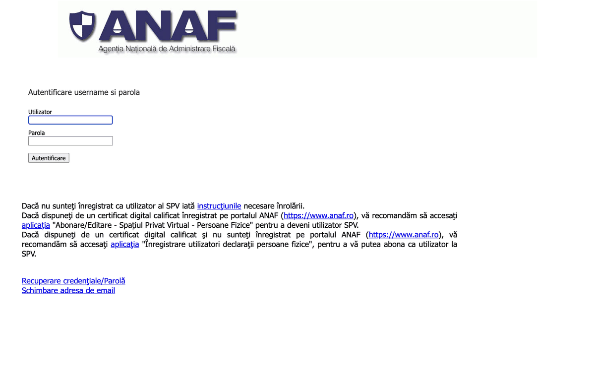 Autentifică-te pe pfinternet.anaf.ro